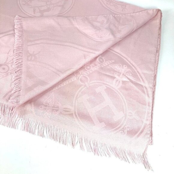 HERMES Stole/Shawl 《New Libris》 Shawl Fringe Scarf Stole/Shawl - Picture 6 of 10